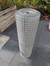 Welded Wire Mesh 36" x 20 Metre Roll, 1" x 1" Grid, 19 Gauge Galvanised Steel