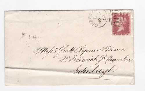 1857 penny red - red, on