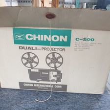 Vintage Chinon C-300 Dual 8mm Projector 15-25mm Zoom Lens