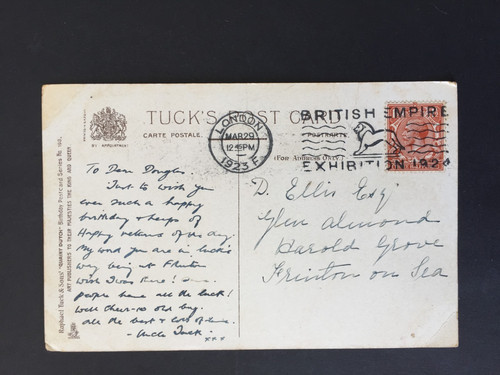 1923 wembley lion postmark - 1923,