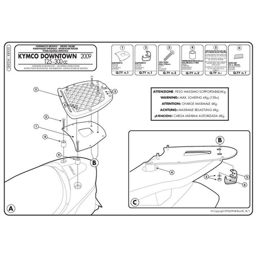 Givi rear mount - for, monolock