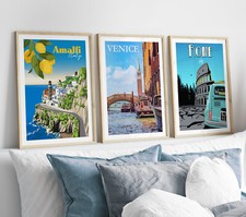 Set of 3 Vintage Retro Travel