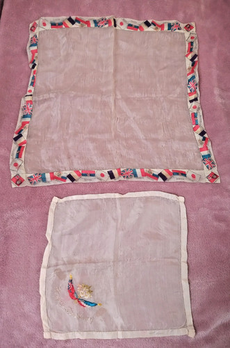 Ww1 era silk handkerchief - ww1,