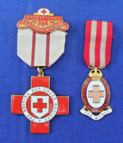 Pair red cross medals - cross,