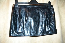 FANTASTIC SUPER SEXY BLACK FAUX PVC MINI/MICRO SKIRT  MISTRESS DOMINA CD/TV