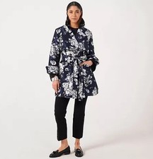 MarlaWynne Jacquard Spring Trench. Deep Indigo. Size Large. BNWOT. RRP £149.
