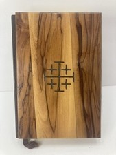 Olive Wood Cover Holy Bible Red Letter Millennium Edition King James Jerusalem