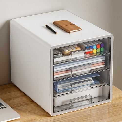 Tier plastic storage drawers - 4,