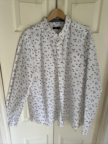 Men white with navy blue - with,