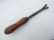Upholstery tool - tack, nail, staple remover lifter. Vintage. Wood handle.