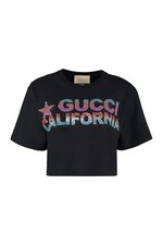 Gucci Embroidered Black Cotton