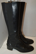 Hobbs Jaimie Elastic Long Knee Leather Boots Black  UK 5 38 good condition