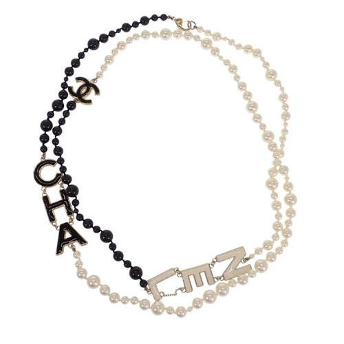 Chanel logo pearl long - logo,