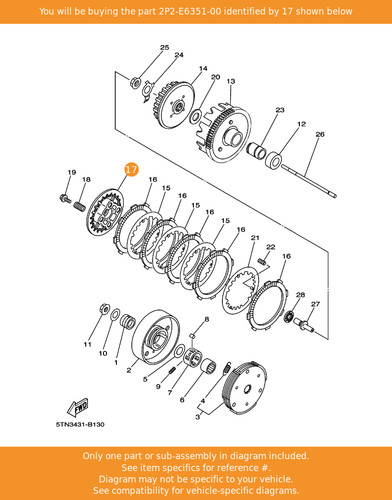 Yamaha plate pressure - plate,, 1