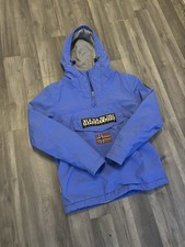 Napapijri Rainforest Winter Anorak Fleece-Lined Jacket Blue Size S