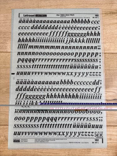Letraset rub transfer - letraset, on