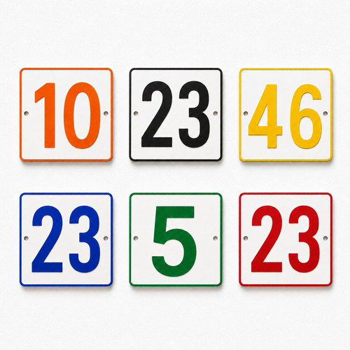 Personalised house number sign - house,