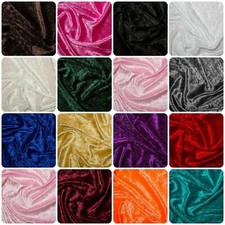 Soft Crushed Velour Velvet Dress Dance Stretch Fabric Material All Colour 150cm