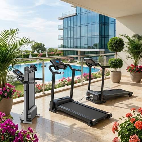 Foldable treadmill with - foldable, 9%