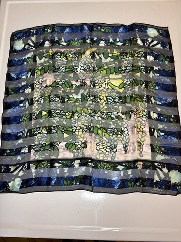 Tiffany silk scarf stained - silk,