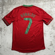 Original Portugal Football Shirt Mens Small Nike 2012 Home Ronaldo #7 Red Vtg