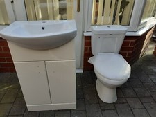 Sanovit Bathroom standing Vanity Unit with toilet Set.