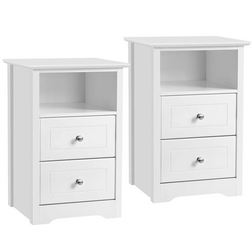 White bedside cabinet - bedside,