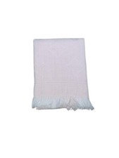 White Baby Christening Shawl Blanket Wrap, Star Pattern for Boy or Girl - NEW*