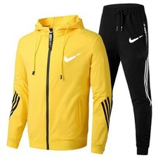 New Mens Gym Sweat Suit Sportswear Sets Sportswear Jogging suit Casual Tracksuit