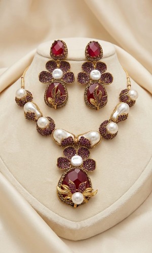 Turkish style neclace - style, ruby