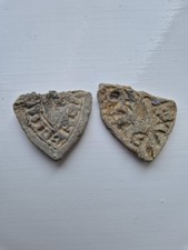 Medieval Lead Vesica Seals X2