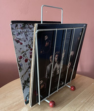 Mid c20th Atomic Era 12″ Vinyl Record Storage Or Magazine Rack