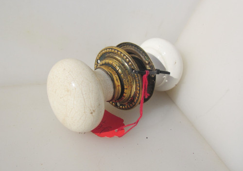 Antique ceramic door knobs - antique,