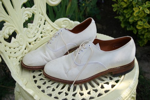 John white cream leather derby - john,