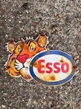 Esso 'Tiger' Vintage Enamel Advertising Garage Sign