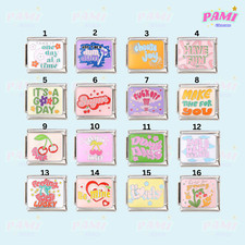 Trendy Quote Motivation words Italian Charms Fits all Italian charm Bracelet