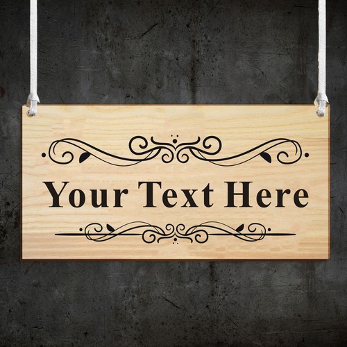 Personalised wooden hanging - personalised,