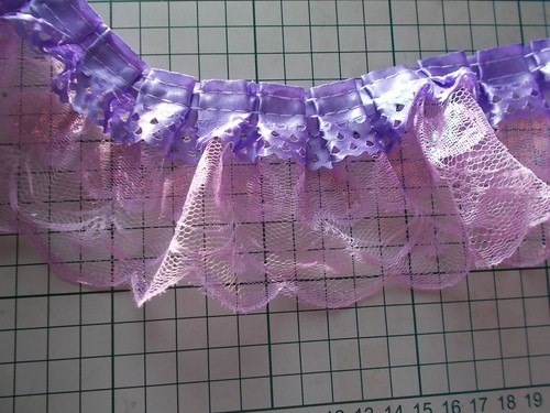 Satin ribbon over pleat - ribbon,