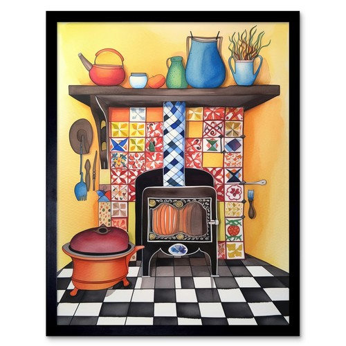 Kitchen hearth fireplace - kitchen,