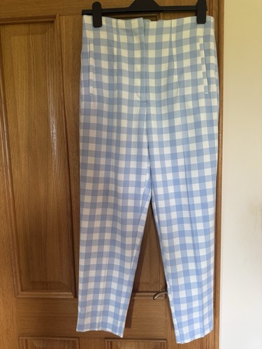 Zara women blue checkered - blue,