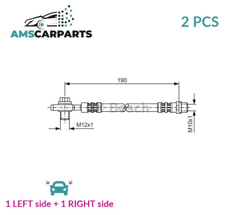 Brake hose line pipe - brake, rear