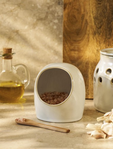 Salt cellar with bamboo - with,