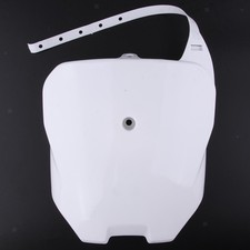 White Motorcycle Number Plate