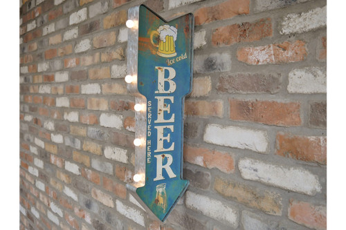 Beer sign light bar vintage - beer,