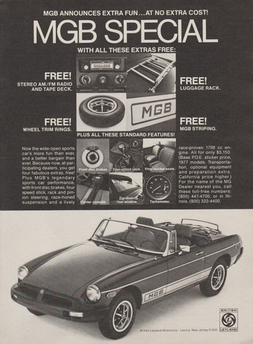 1977 mgb special - mgb,