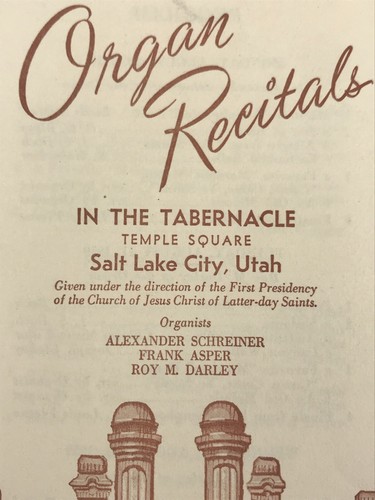 Organ recitals temple square - organ,