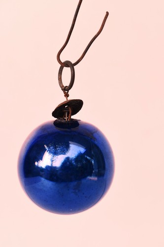 Antique kugel ornaments cobalt - kugel,