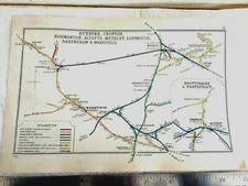 LOFTHOUSE WAKEFIELD OAKENSHAW SANDAL CUTSYKE METHLEY PONTEFRACT RAILWAY MAP 1912