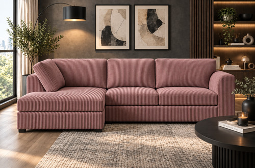 Jumbo cord corner sofa - cord,