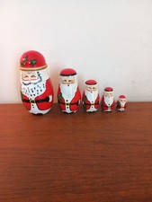 VINTAGE RUSSIAN DOLLS X5 SANTA